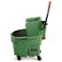 Rubbermaid Commercial Wavebrake 1120 Oz Green Mop Bucket With Side Press Wringer