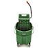 Rubbermaid Commercial Wavebrake 1120 Oz Green Mop Bucket With Side Press Wringer