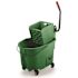 Rubbermaid Commercial Wavebrake 1120 Oz Green Mop Bucket With Side Press Wringer