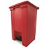 Rubbermaid Commercial 12 Gal Red Plastic Rectangular Step-On Trash Can