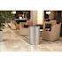 Rubbermaid Commercial 55 Gal Slvr Alumnum Rnd 2-Pce Opn Tp Wste Can W/rigd Liner