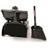 Rubbermaid Commercial Lobby Black Plastic Upright Dst Pan Wth Cover Package Of 6