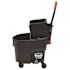 Rubbermaid Commercial Wavebrake 1120 Oz Black Side Press Mop Bucket