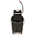 Rubbermaid Commercial Wavebrake 1120 Oz Black Side Press Mop Bucket