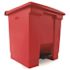 Rubbermaid Commercial 8 Gal Red Plastic Rectangular Step-On Trash Can