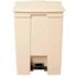 Rubbermaid Commercial 18 Gal Beige Polyethylene Rectangular Step-On Trash Can