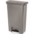 Rubbermaid Commercial Slim Jim 13 Gal Gray Front Step-On Trash Can