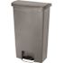 Rubbermaid Commercial Slim Jim 18 Gallon Front Step On Trash Can Gray