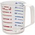 Rubbermaid Commercial 1 Cup Clear Polycarbonate Measuring Cup Package Of 12