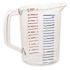 Rubbermaid Commercial 1 Qt Clear Polycarbonate Measuring Cup Package Of 6
