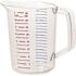 Rubbermaid Commercial 1 Qt Clear Polycarbonate Measuring Cup Package Of 6