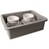 Rubbermaid Commercial Gray Polyethylene Undivided Bus/utility Box Package Of 6