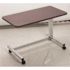 Drive Spring Loaded Overbed Table, Chrome U-Base, Mohagany Top, Low 19-28"h