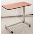 Drive Spring Loaded Overbed Table, Chrome U-Base, Cherry Top, 28-45" Height