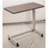 Drive Spring Loaded Overbed Table, Chrome U-Base, Mohagany Top, 28-45" Height