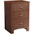 Drive Oslo 3-Drawer Bedside Cabinet, 21"w X 18"d X 29.5"h, Mahogany