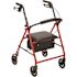 Drive Medical Design Rollator,6"4whl.,steel,red
