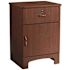 Drive Oslo Locking 1-Door/1-drawer Bedside Cabinet, 21w X 18d X29.5"h, Mahogany