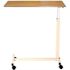 Drive Designer Overbed Table, U Base, 30"- 45"h Opal Frame, Oak Vanity