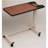 Drive Premium Multi-Feature 27-42" Pneumatic Overbed Table, U Base, Cherry