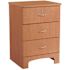 Oslo 3-Drawer Bedside Cabinet Oklahoma Oak