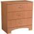 Oslo 3-Drawer Bedside Chest Oklahoma Oak