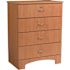 Oslo 4-Drawer Bedside Chest Oklahoma Oak
