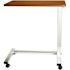 Drive Spring Loaded Overbed Table, 30-45"h Chrome Frame, U-Base, Cherry