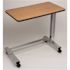 Drive Spring Loaded Overbed Table, 30-45"h Chrome Frame, U-Base, Solar Oak