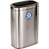 Alpine Industries 10.5 Gal Stainless Steel Rectangular Liner Touchless Open