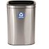 Alpine Industries 10.5 Gal Stainless Steel Rectangular Liner Touchless Open
