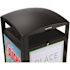 Alpine Industries Rugged 40 Gallon Outdoor Trash Container, With Advertisement