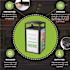 Alpine Industries Rugged 40 Gallon Outdoor Trash Container, With Advertisement