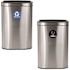 Alpine Industries 21 Gallon Ss Decorative Slim Recycling And Trash Package Of 2