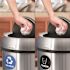 Alpine Industries 34-Gallon Ss Recycle/can Station W/lid Package Of 2
