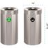 Alpine Industries 54 Gallon Ss Decorative Compost/can Recycle Package Of 2