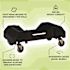 Alpine Industries Hd Interlocking Can Dolly Swivel Wheels, Black