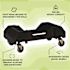 Alpine Industries Hd Interlocking Can Dolly Swivel Wheels, Black
