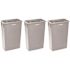 Alpine Industries Slim 23 Gal Gray Waste Receptacle Can Package Of 3