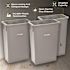 Alpine Industries Slim 23 Gal Gray Waste Receptacle Can Package Of 3