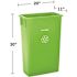 Alpine Industries Slim 23 Gal Lime Green Waste Receptacle Can Package Of 3
