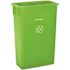 Alpine Industries Slim 23 Gal Lime Green Waste Receptacle Can Package Of 3