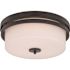 Satco Parallel Aged Bronze Three-Light Flush Fixture