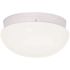 Satco White Two-Light Large Mushroom Flush Mount