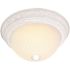 Satco White Two-Light 11 Flush Mount With Frosted Ribbed Glass