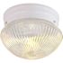 Satco White One-Light 8 Mushroom Flush Fixture