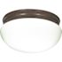 Satco Old Bronze Two-Light 12 Mushroom Flush Mount