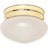 Satco Polished Brass One-Light Small Mushroom Flush Fixture