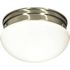 Satco Brushed NICKEL Two-Light 10 Mushroom Flush Mount