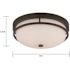 Satco Neval Sudbury Bronze Two-Light Flush Fixture